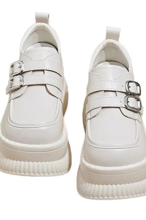 Cute Everyday Outfits, Outfit Inspo Casual Double Buckle Space Platform Shoes