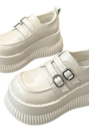 Cute Everyday Outfits, Outfit Inspo Casual Double Buckle Space Platform Shoes