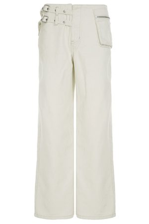 Cute Everyday Outfits, Outfit Inspo Casual Double-Buckle Wide Leg Jeans