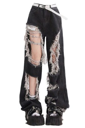 Cute Everyday Outfits, Outfit Inspo Casual Downtown Girl Aesthetic Destroyed Jeans