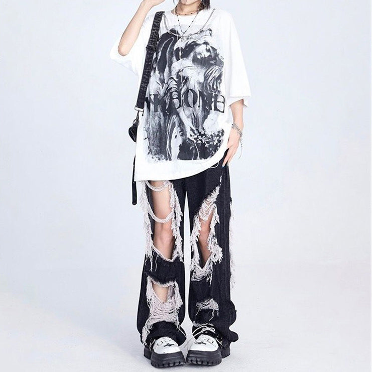 Cute Everyday Outfits, Outfit Inspo Casual Downtown Girl Aesthetic Destroyed Jeans Cute Everyday Outfits, Outfit Inspo Casual Downtown Girl Aesthetic Destroyed Jeans