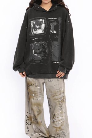 Cute Everyday Outfits, Outfit Inspo Casual Downtown Girl Aesthetic Oversized Hoodie