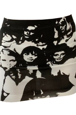 Cute Everyday Outfits, Outfit Inspo Casual Downtown Girl Aesthetic Print Skirt