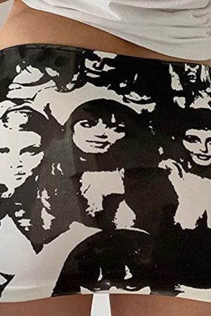 Cute Everyday Outfits, Outfit Inspo Casual Downtown Girl Aesthetic Print Skirt