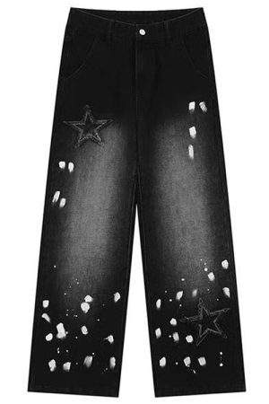 Cute Everyday Outfits, Outfit Inspo Casual Downtown Girl Black Star Jeans