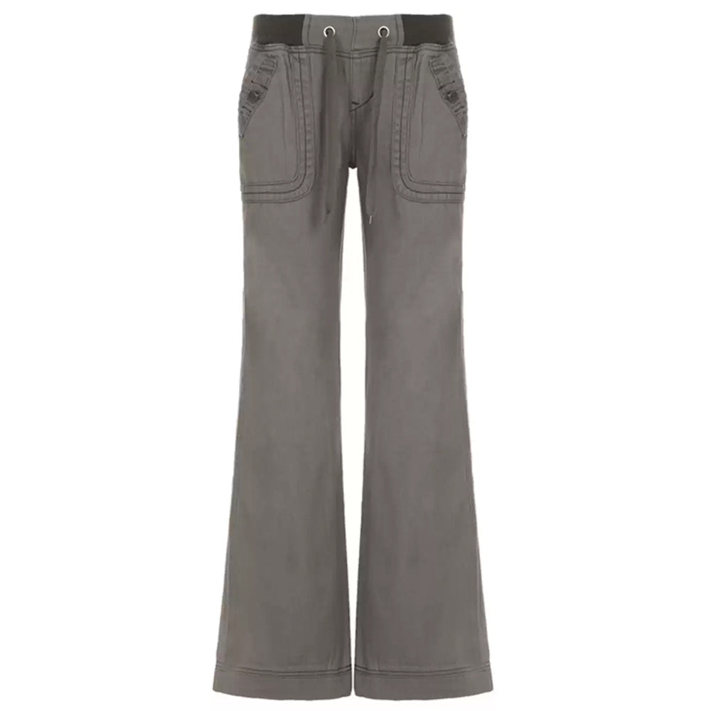 Cute Everyday Outfits, Outfit Inspo Casual Downtown Girl Drawstring Denim Pants