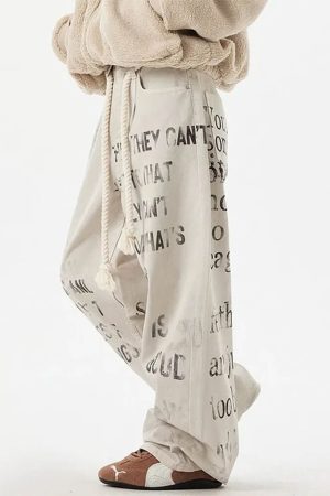 Cute Everyday Outfits, Outfit Inspo Casual Downtown Girl Graffiti Denim Pants