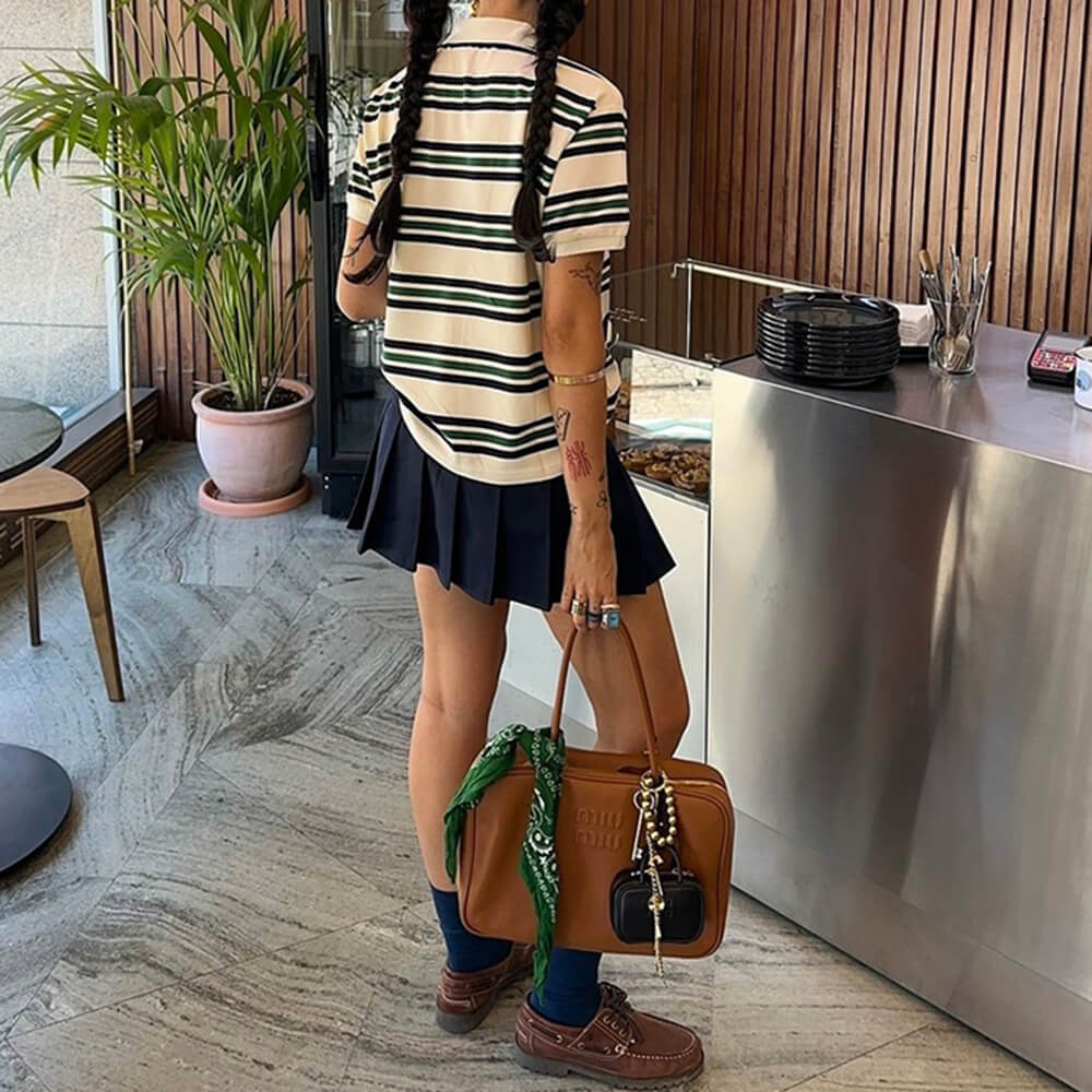 Cute Everyday Outfits, Outfit Inspo Casual Drama Dealer Striped Polo Shirt Cute Everyday Outfits, Outfit Inspo Casual Drama Dealer Striped Polo Shirt