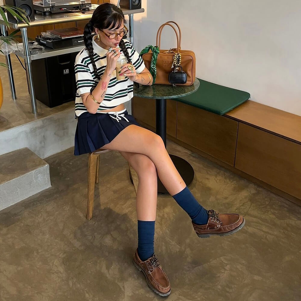 Cute Everyday Outfits, Outfit Inspo Casual Drama Dealer Striped Polo Shirt Cute Everyday Outfits, Outfit Inspo Casual Drama Dealer Striped Polo Shirt