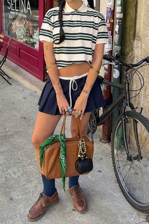 Cute Everyday Outfits, Outfit Inspo Casual Drama Dealer Striped Polo Shirt