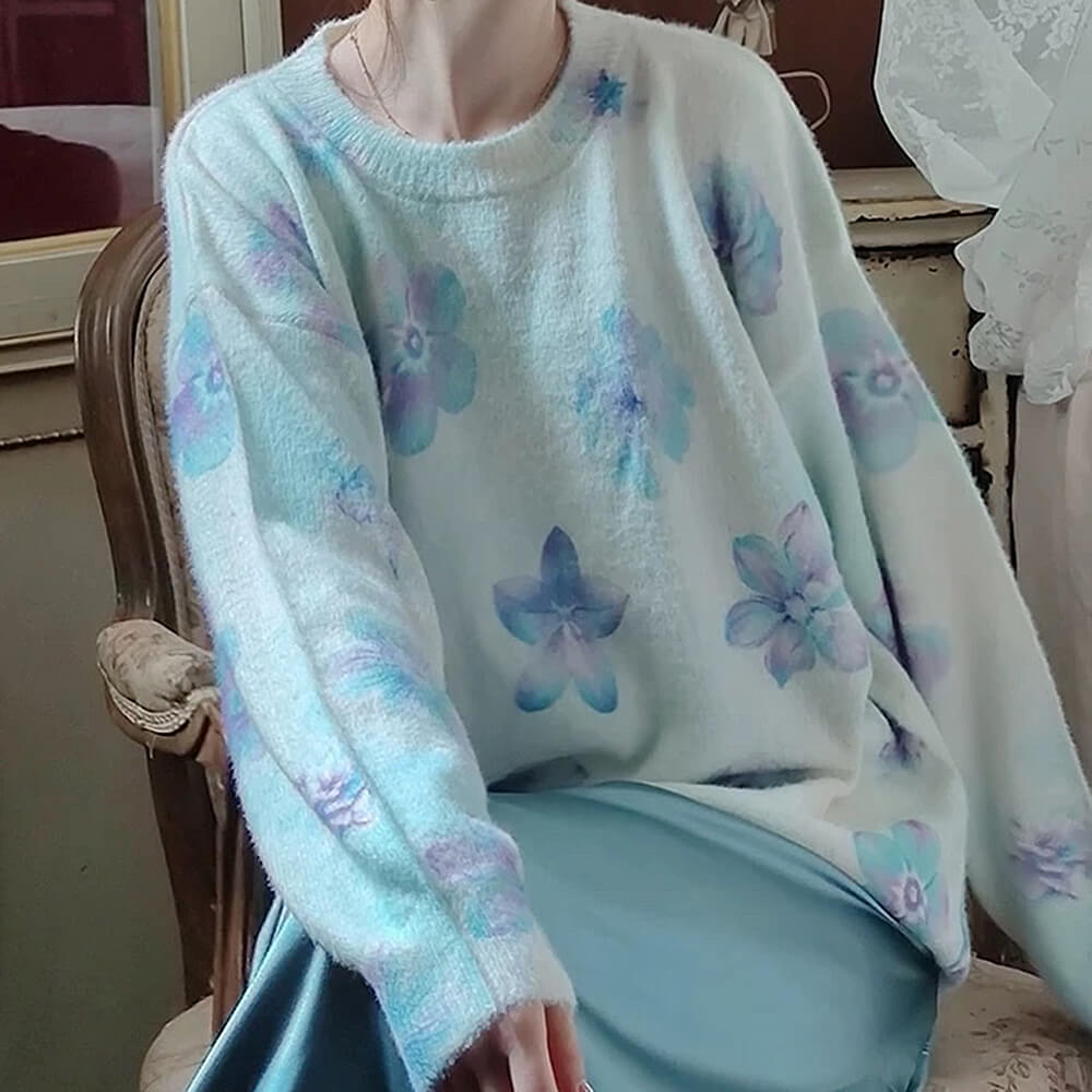 Cute Everyday Outfits, Outfit Inspo Casual Dreamy Blossom Knit Pullover Cute Everyday Outfits, Outfit Inspo Casual Dreamy Blossom Knit Pullover