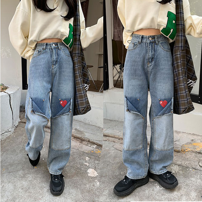 Cute Everyday Outfits, Outfit Inspo Casual Early 2000s Pixel Heart Wide Jeans Cute Everyday Outfits, Outfit Inspo Casual Early 2000s Pixel Heart Wide Jeans