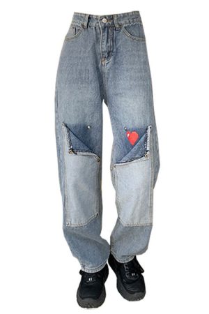 Cute Everyday Outfits, Outfit Inspo Casual Early 2000s Pixel Heart Wide Jeans