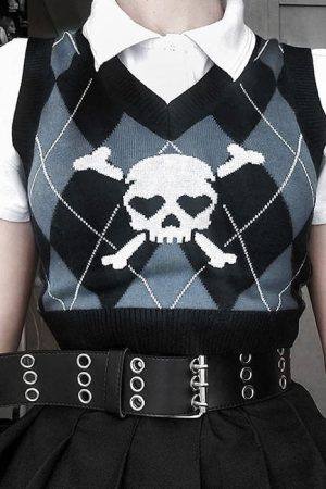Cute Everyday Outfits, Outfit Inspo Casual Emo Aesthetic Argyle Vest