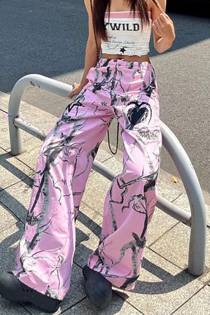 Cute Everyday Outfits, Outfit Inspo Casual Emo Phase Wide-Leg Trousers