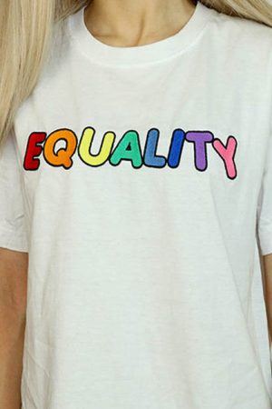 Cute Everyday Outfits, Outfit Inspo Casual Equality Embroidered Tee