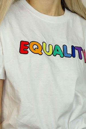 Cute Everyday Outfits, Outfit Inspo Casual Equality Embroidered Tee