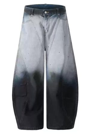 Cute Everyday Outfits, Outfit Inspo Casual Faded Gradient Baggy Jeans