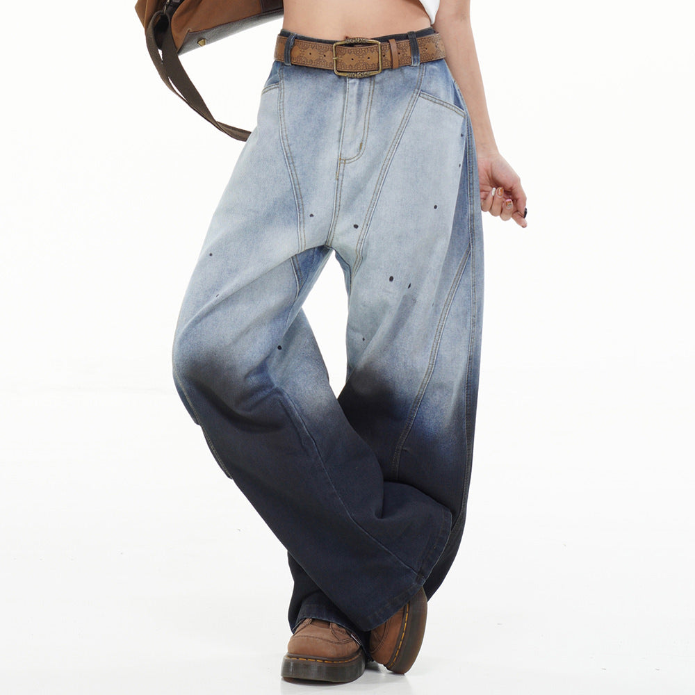 Cute Everyday Outfits, Outfit Inspo Casual Faded Gradient Baggy Jeans Cute Everyday Outfits, Outfit Inspo Casual Faded Gradient Baggy Jeans