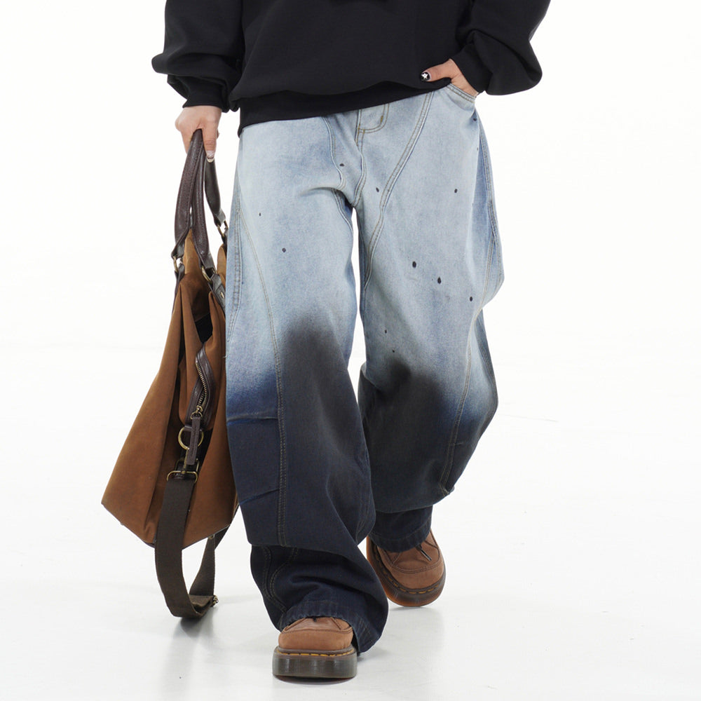 Cute Everyday Outfits, Outfit Inspo Casual Faded Gradient Baggy Jeans Cute Everyday Outfits, Outfit Inspo Casual Faded Gradient Baggy Jeans