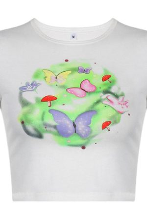 Cute Everyday Outfits, Outfit Inspo Casual Fairy Garden Crop Top