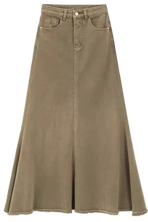 Cute Everyday Outfits, Outfit Inspo Casual Fairy Grunge Denim Maxi Skirt