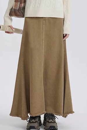 Cute Everyday Outfits, Outfit Inspo Casual Fairy Grunge Denim Maxi Skirt