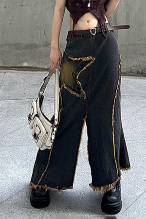 Cute Everyday Outfits, Outfit Inspo Casual Fairy Grunge Long Denim Skirt