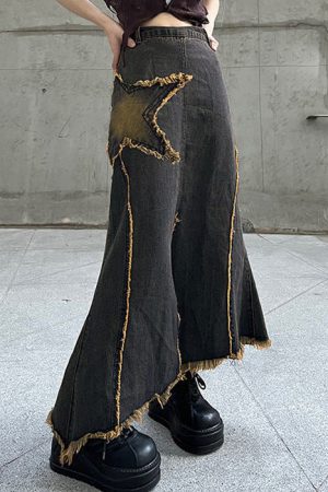 Cute Everyday Outfits, Outfit Inspo Casual Fairy Grunge Long Denim Skirt