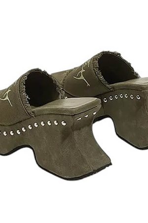 Cute Everyday Outfits, Outfit Inspo Casual Fairy Grunge Platform Slide Sandals