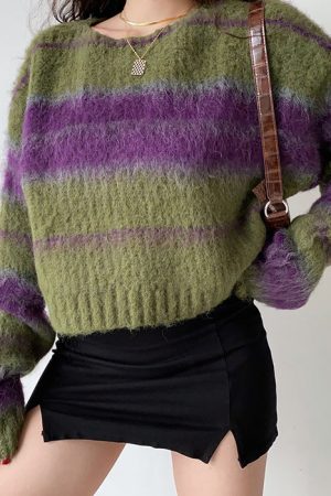 Cute Everyday Outfits, Outfit Inspo Casual Fairy Grunge Striped Sweater