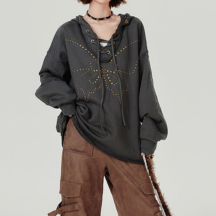 Cute Everyday Outfits, Outfit Inspo Casual Fairy Grunge Studded Butterfly Hoodie Cute Everyday Outfits, Outfit Inspo Casual Fairy Grunge Studded Butterfly Hoodie