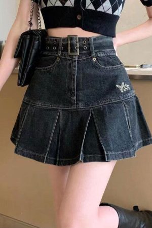 Cute Everyday Outfits, Outfit Inspo Casual Fairycore Aesthetic Denim Skirt