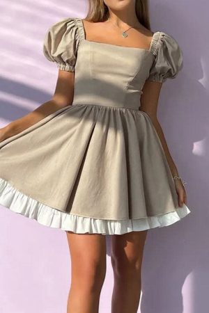 Cute Everyday Outfits, Outfit Inspo Casual Fairycore Aesthetic Green Mini Dress