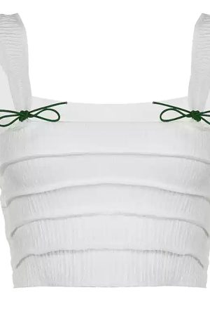 Cute Everyday Outfits, Outfit Inspo Casual Fairycore Aesthetic Tied Cami Top