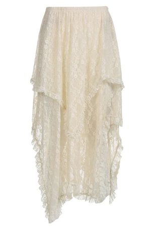 Cute Everyday Outfits, Outfit Inspo Casual Fairycore Asymmetrical Lace Skirt