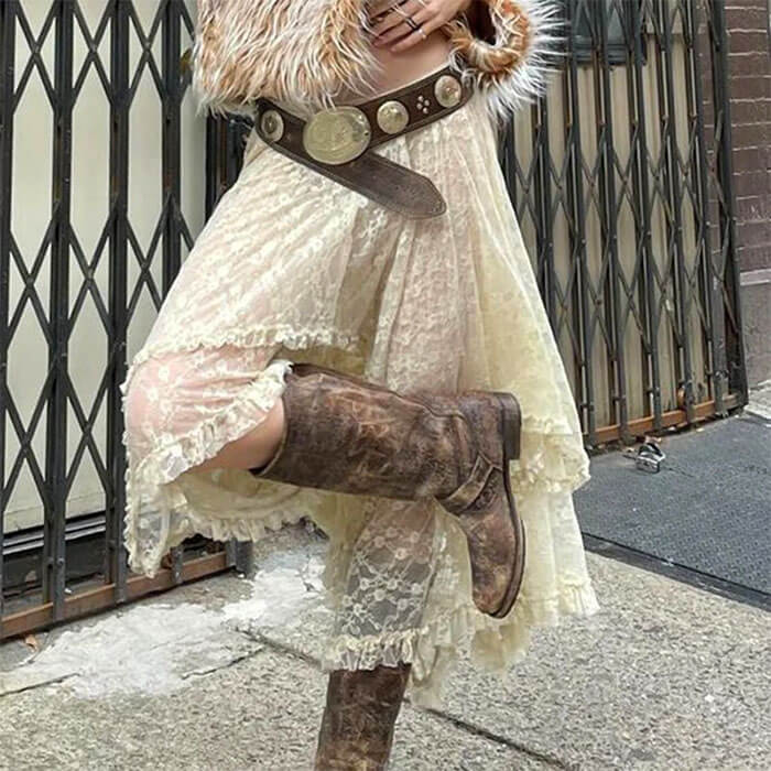 Cute Everyday Outfits, Outfit Inspo Casual Fairycore Asymmetrical Lace Skirt Cute Everyday Outfits, Outfit Inspo Casual Fairycore Asymmetrical Lace Skirt