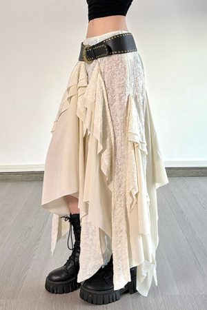 Cute Everyday Outfits, Outfit Inspo Casual Fairycore Asymmetrical Maxi Skirt