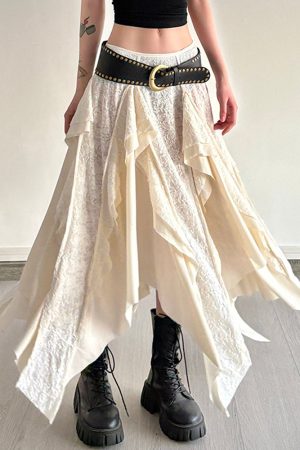Cute Everyday Outfits, Outfit Inspo Casual Fairycore Asymmetrical Maxi Skirt