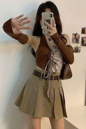 Cute Everyday Outfits, Outfit Inspo Casual Fairycore Halter Top & Gloves Set