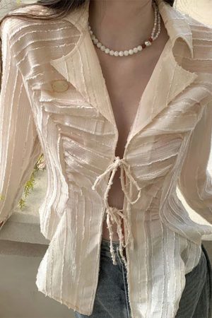 Cute Everyday Outfits, Outfit Inspo Casual Fairycore Lace Up Shirt