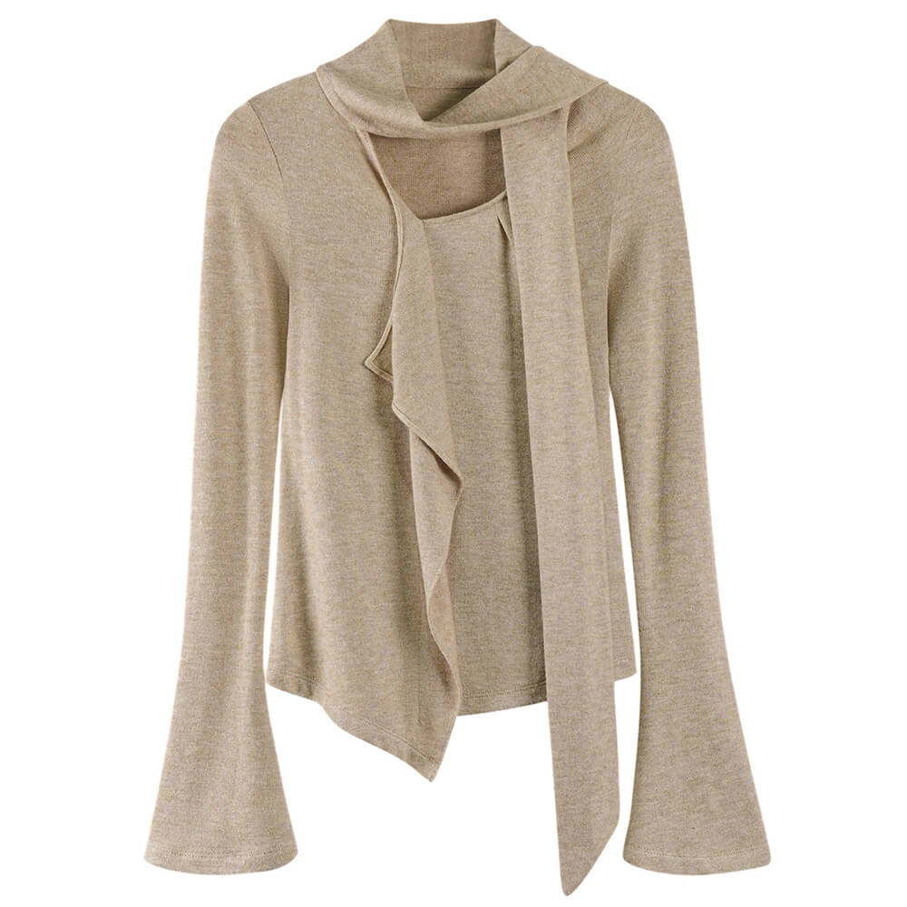 Cute Everyday Outfits, Outfit Inspo Casual Fall Feels Cozy Tie Neck Knit Top