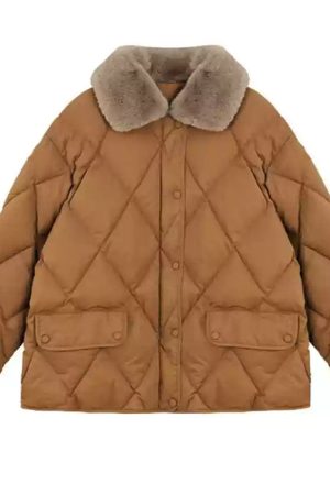 Cute Everyday Outfits, Outfit Inspo Casual Faux Fur Collar Padded Jacket
