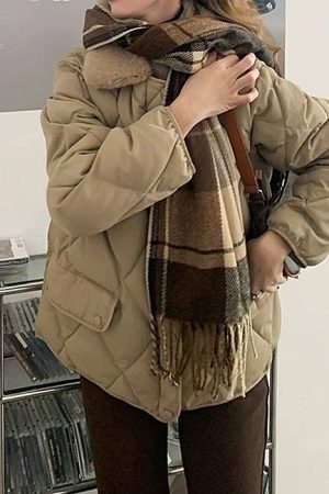 Cute Everyday Outfits, Outfit Inspo Casual Faux Fur Collar Padded Jacket