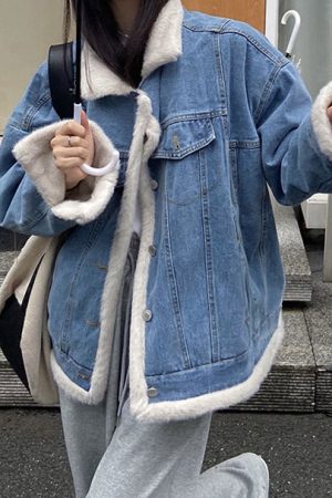 Cute Everyday Outfits, Outfit Inspo Casual Faux Sherpa Lined Denim Jacket