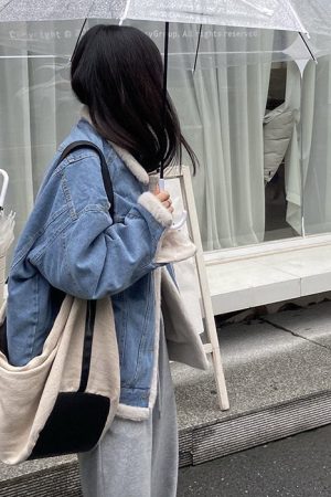 Cute Everyday Outfits, Outfit Inspo Casual Faux Sherpa Lined Denim Jacket