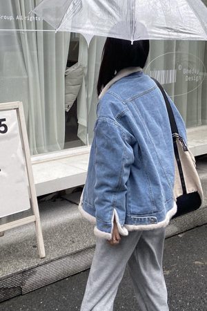 Cute Everyday Outfits, Outfit Inspo Casual Faux Sherpa Lined Denim Jacket