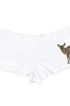 Cute Everyday Outfits, Outfit Inspo Casual Fawn Print Y2K Micro Shorts