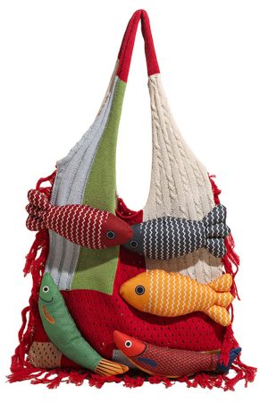 Cute Everyday Outfits, Outfit Inspo Casual Fish Crochet Shoulder Bag