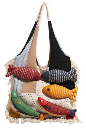 Cute Everyday Outfits, Outfit Inspo Casual Fish Crochet Shoulder Bag